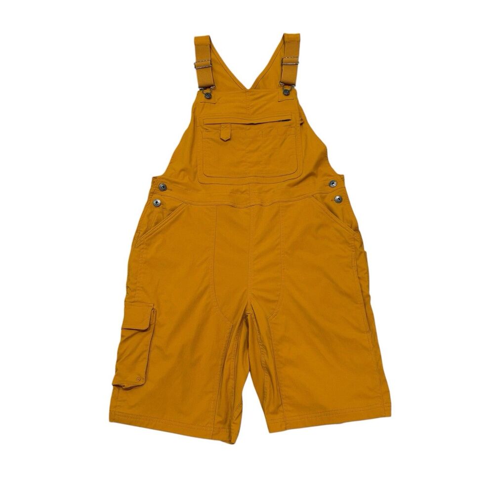 Duluth Trading Mustard Yellow Ripstop Heirloom Overalls Shortalls Size M